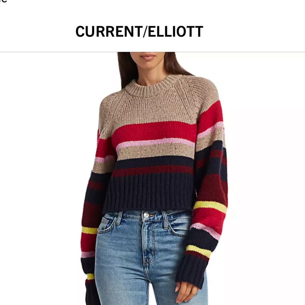 CURRENT ELLIOT Moonshine Striped Sweater